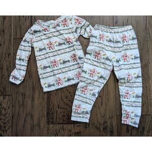 Velvet Fawn Santa Train Christmas Pajamas